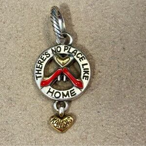 🆕 Brighton Kansas State charm Ruby slippers Mini gold heart No place like home